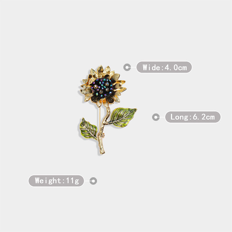 SUNFLOWER BROOCH