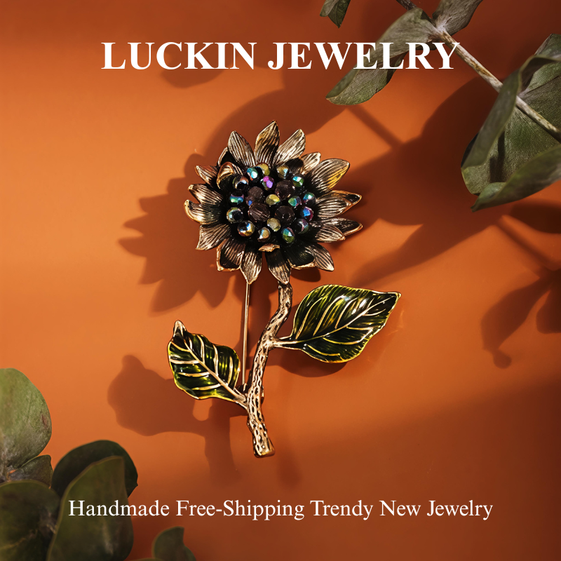 SUNFLOWER BROOCH