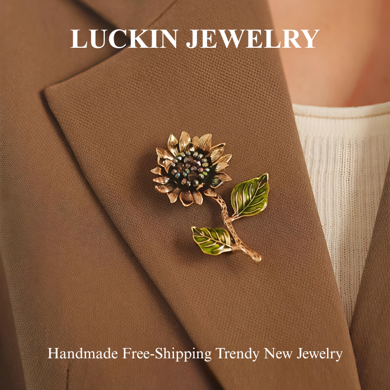 SUNFLOWER BROOCH