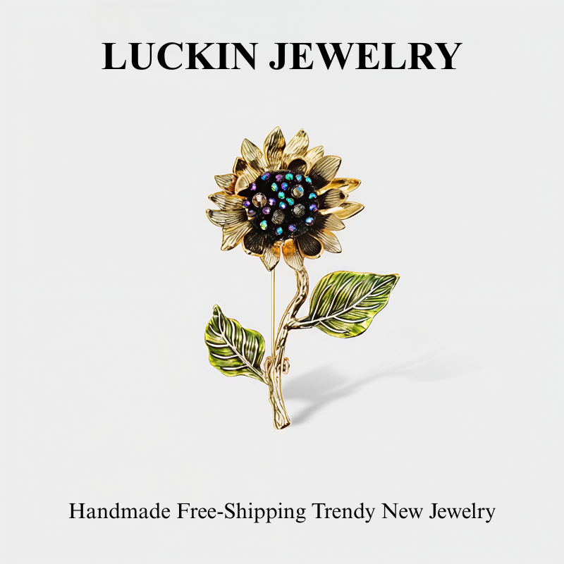 SUNFLOWER BROOCH