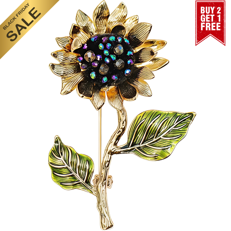 SUNFLOWER BROOCH