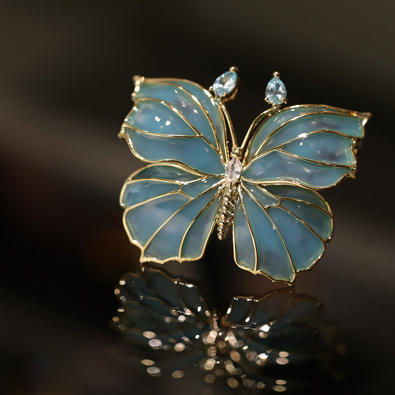 ENAMEL BUTTERFIY BROOCH